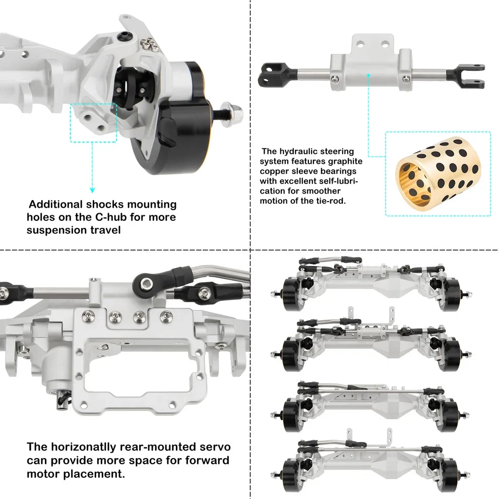 MEUS Racing CHEAT CODE V2 Capra 1.9 Isokinetic Portal Axles for 1/10 Axial Capra 1.9 & DIY SCX10 SCX10 II SCX10 III SCX10 Pro