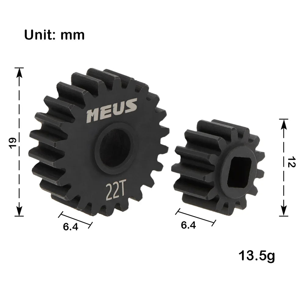 MEUS Racing Steel Overdrive Portal Gears 32P for Axial 1/10 Capra 1.9 UTB SCX10 III
