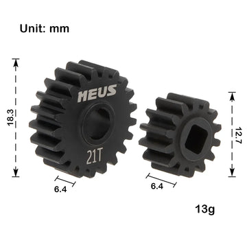 MEUS Racing Steel Overdrive Portal Gears 32P for Axial 1/10 Capra 1.9 UTB SCX10 III