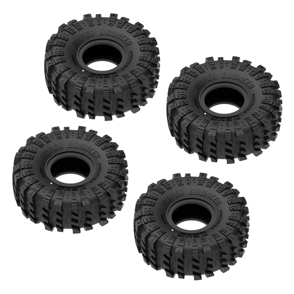 MEUS Racing 1.0-inch RC Rubber Tire Set MS6 RC Tire For 1/18 TRX4M 1/24 SCX24 FCX24 AX24 - Super Bouncing M1001