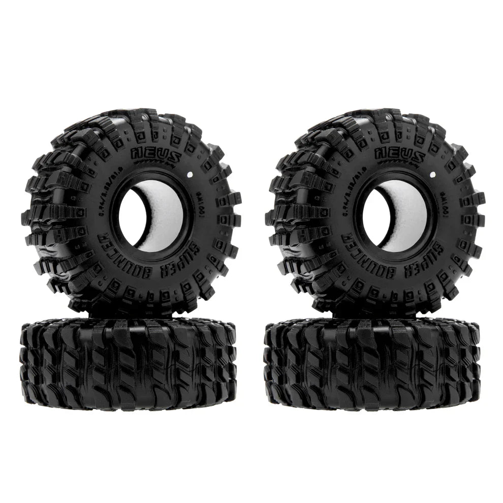 MEUS Racing 1.0-inch RC Rubber Tire Set MS6 RC Tire For 1/18 TRX4M 1/24 SCX24 FCX24 AX24 - Super Bouncing M1001