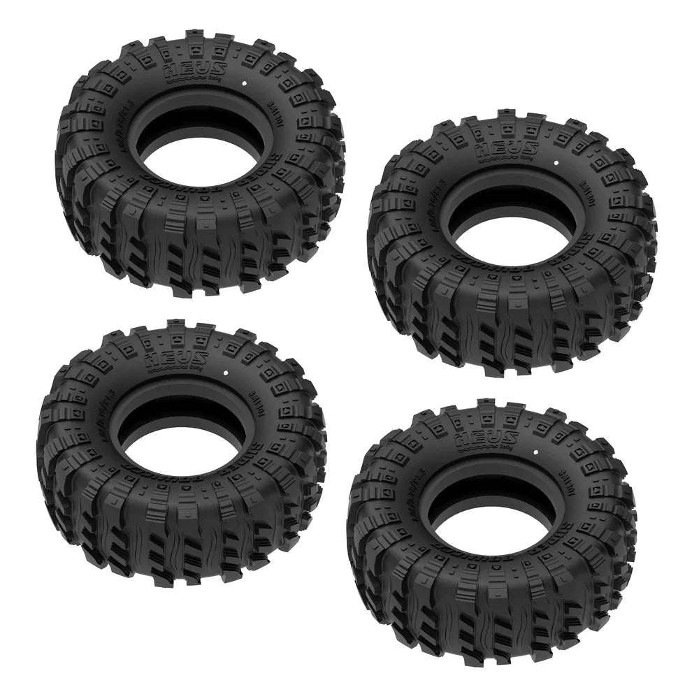 MEUS Racing 1.3" Tires MS6 Super Soft & Sticky Rubber Tires for 1/18 TRX4M 1/24 SCX24 FCX24 AX24 - Super Bouncing M1301
