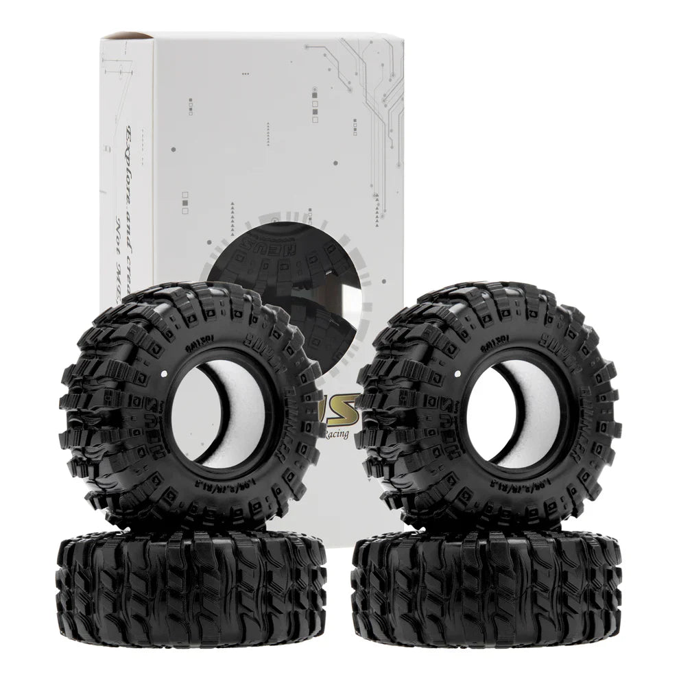 MEUS Racing 1.3" Tires MS6 Super Soft & Sticky Rubber Tires for 1/18 TRX4M 1/24 SCX24 FCX24 AX24 - Super Bouncing M1301