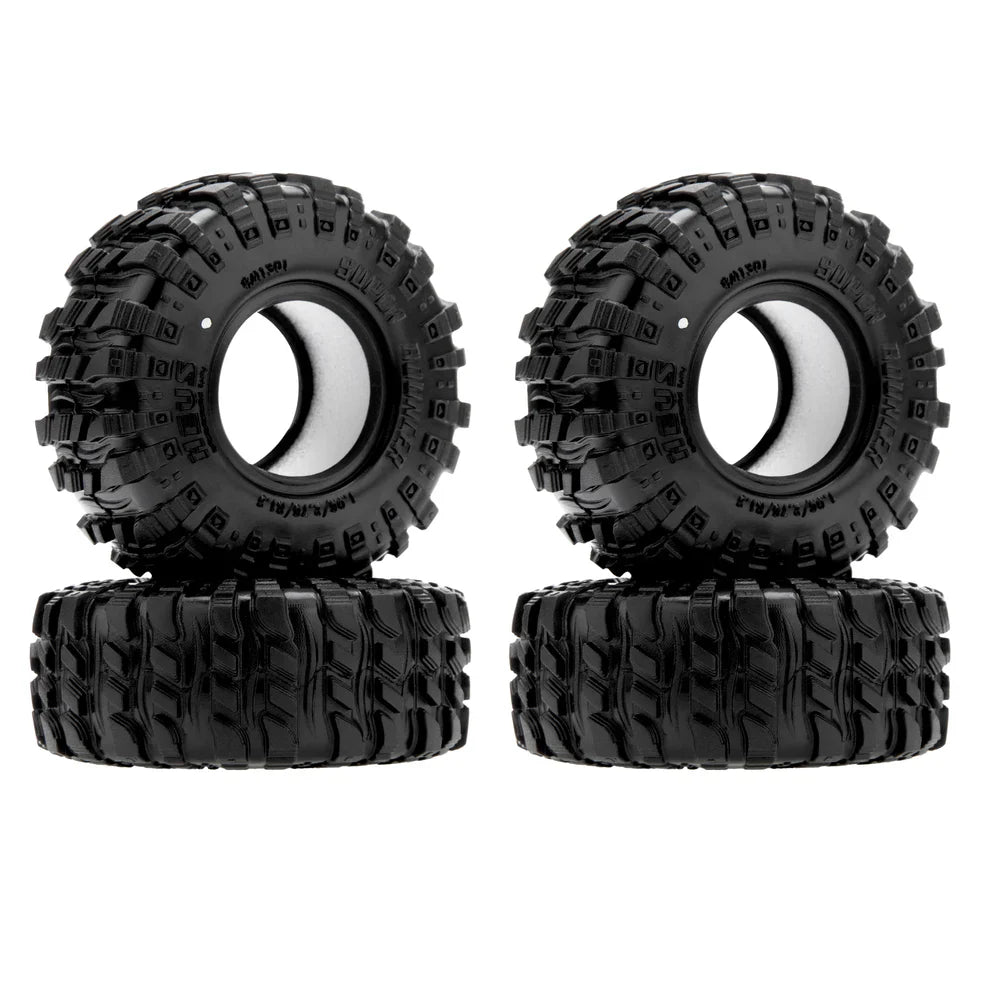 MEUS Racing 1.3" Tires MS6 Super Soft & Sticky Rubber Tires for 1/18 TRX4M 1/24 SCX24 FCX24 AX24 - Super Bouncing M1301