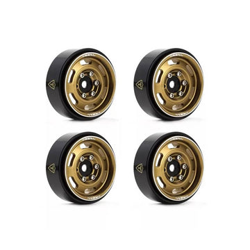 Treal 1.0'' Beadlock Wheels (4pcs) Vintage Wheels For 1/24 SCX24 Bronco Gladiator C10 Deadbolt - Type E (Bronze) - HeliDirect