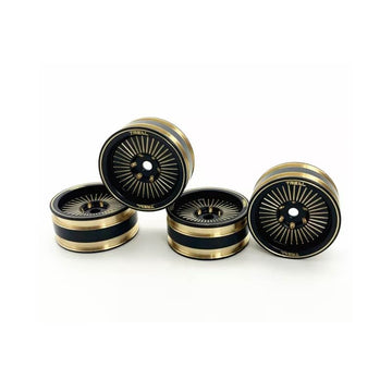 Treal Brass 1.0” Rock Crawler Glue On Wheels For Axial SCX24 - HeliDirect