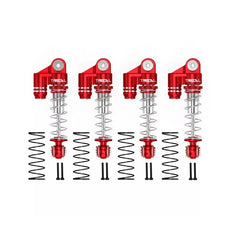 Treal Alu Shocks Threaded 32mm (4pcs) For Axial SCX24 1/24 Deadbolt C10 Gladitor Bronco Truck (Red) - HeliDirect