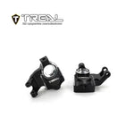 Treal UTB18 Capra Alu 7075 Front Steering Knuckles Inner Portal Covers Set Upgrades (Black) - HeliDirect