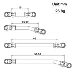MEUS Racing Metal High Clearance Chassis Links for 1/24 SCX24 Lexus GX 470