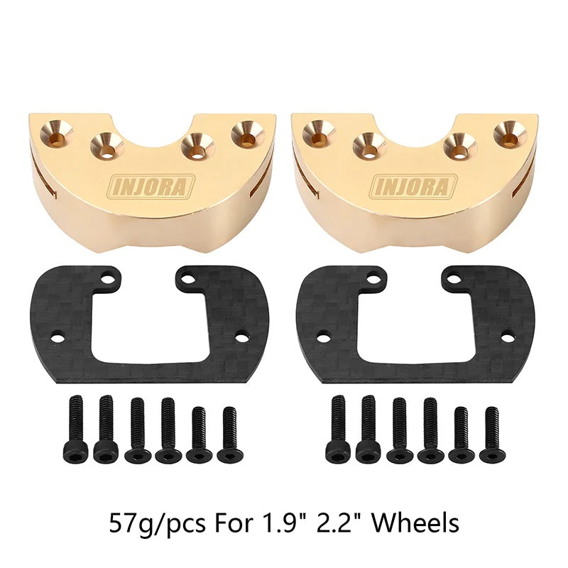 INJORA 57g Brass Counterweight Portal Weights For 1/18 UTB18 Capra (UTB18-14B) - HeliDirect