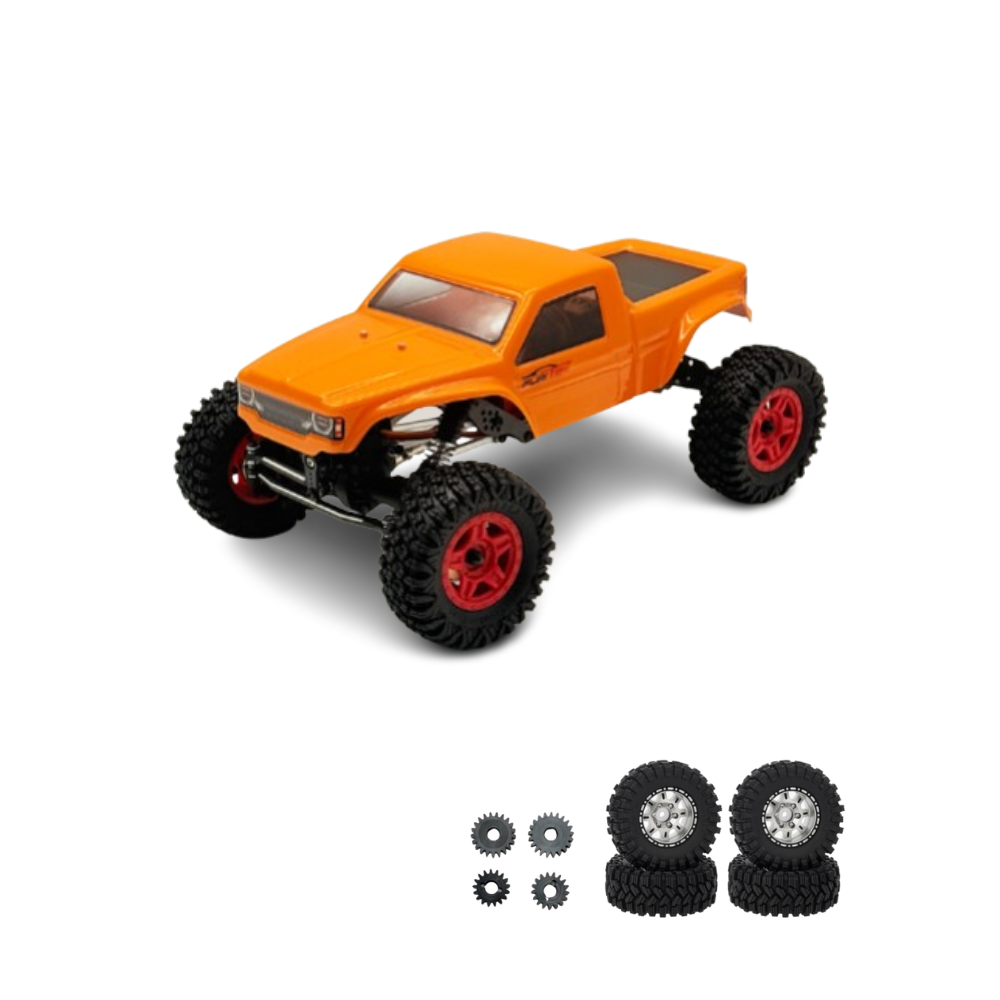 COMBO Furitek Terra COMP – 1/18 ARTR Crawler + HobbyPlus Machine Over Drive Portal Gears (20%) + MEUS Racing 1.2-inch Beadlock Wheels Brass Rim+ Aluminum 1.0(plus) Tire Set Negative Hub -4MM 42G