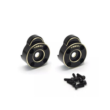 Treal Brass Outer Portal Covers Heavy Weight Outer Drive Housing For 1/24 FMS FCX24 Upgrades - HeliDirect
