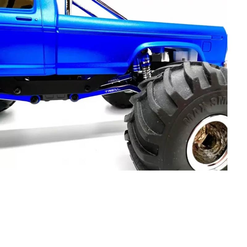 TREAL High Clearance Links - Alu 7075 Chassis Lower Linkages For 1/24 FMS FCX24 (Blue) - HeliDirect