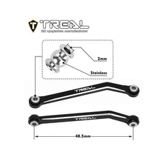 TREAL High Clearance Links - Alu 7075 Chassis Lower Linkages For 1/24 FMS FCX24 (Black) - HeliDirect