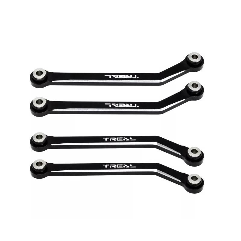 TREAL High Clearance Links - Alu 7075 Chassis Lower Linkages For 1/24 FMS FCX24 (Black) - HeliDirect