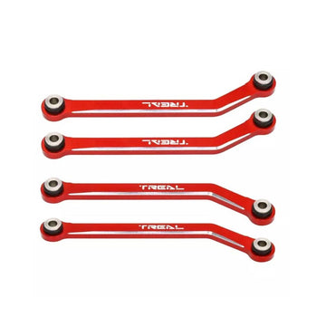 TREAL High Clearance Links - Alu 7075 Chassis Lower Linkages For 1/24 FMS FCX24 (Red) - HeliDirect
