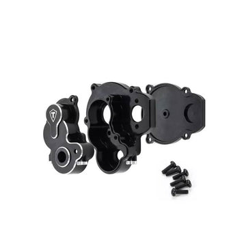 Treal Alu 7075 Transmission Gear Box Assembly Set For FMS FCX24 Power Wagon (Black) - HeliDirect