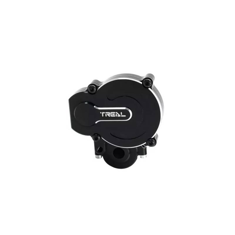 Treal Alu 7075 Transmission Gear Box Assembly Set For FMS FCX24 Power Wagon (Black) - HeliDirect