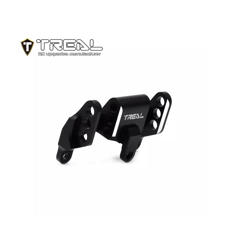 TREAL UTB18 Capra Rear Axle Upper Links Riser Bracket Relocation Adjust Mount CNC Machined Alu 7075 Upgrades (Black) - HeliDirect