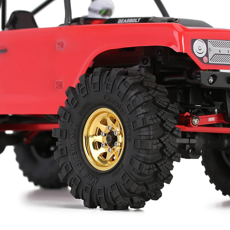 INJORA 1.0" 62*20.5mm S5 Soft Rubber Mud Terrain Tires For 1/24 RC Crawlers (4) (T1007) - HeliDirect