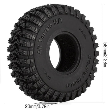 INJORA 1.0" 58*20mm All Terrain Crawl Master Tires For 1/24 RC Crawlers (4) (T1008) - HeliDirect