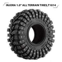 INJORA 1.0" 62*22mm Super Soft Sticky All Terrain Tires For 1/18 1/24 RC Crawlers (4) - HeliDirect