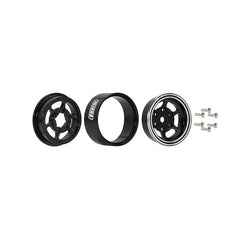 INJORA 1.0" 6-Spoke CNC Aluminum Beadlock Wheel Rim For 1/24 RC Crawlers (4) - HeliDirect