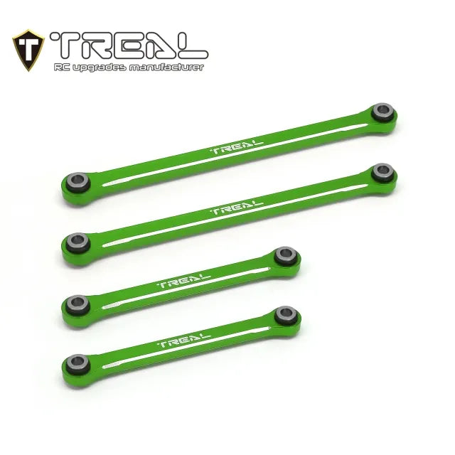 TREAL TRX-4M Upper Links Set (4pcs) Aluminum 7075 Upper Chassis 4-Links Upgrades 1/18 Scale - HeliDirect