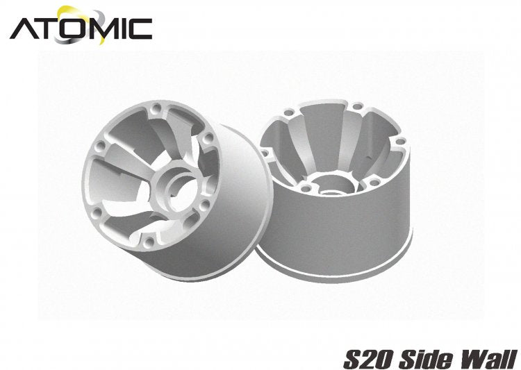 Atomic S20 RWD Wheel Extra Wide -1 (White) - HeliDirect