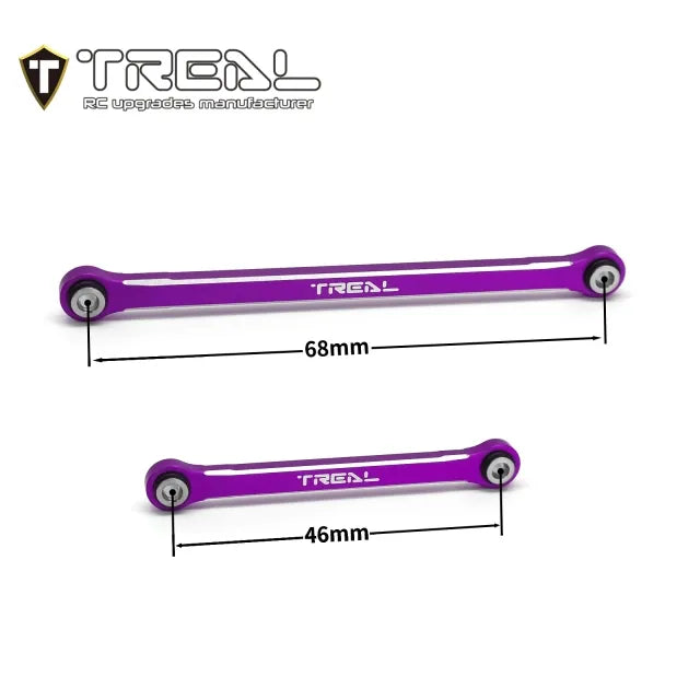 TREAL TRX-4M Upper Links Set (4pcs) Aluminum 7075 Upper Chassis 4-Links Upgrades 1/18 Scale - HeliDirect