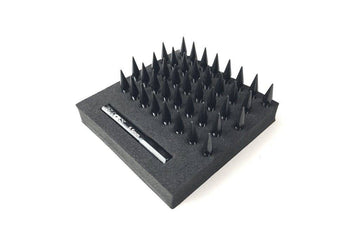 CKD0610 KAOS Black Bullet Spiked Wheel Lugs (M2.5mm studs. W/Tool. 40pcs) - HeliDirect