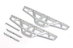 CKQ0403 175mm Wheel Base Chrome Chassis Plate Set Fiat Abarth 595 KAOS - HeliDirect