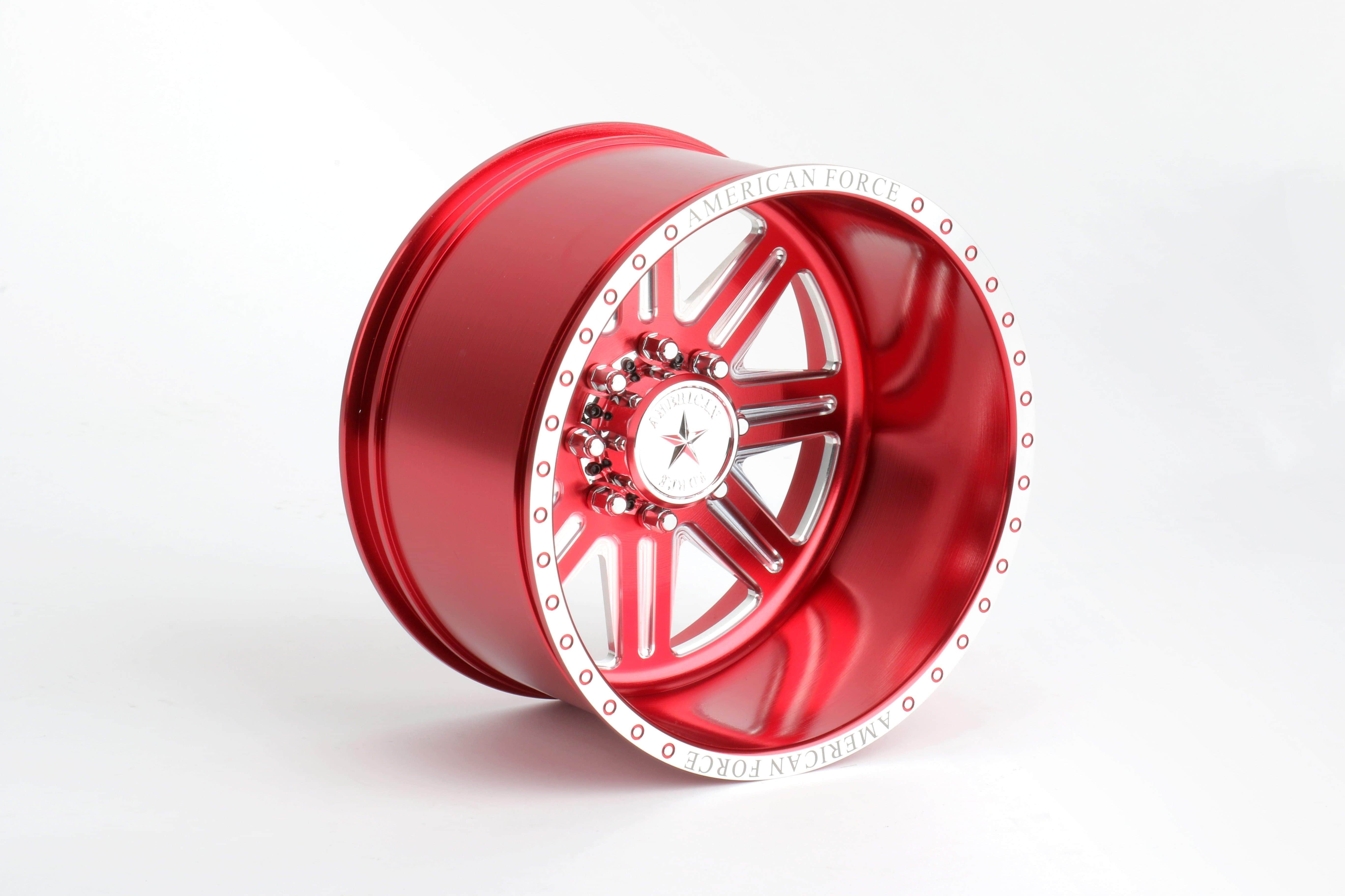 CKR0523 Forged Alloy CNC American Force Legend SS8 Wheel (-18,Red) - HeliDirect