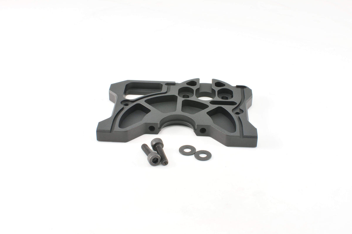 GS332A CNC Motor Mount Plate (Matte Black M4) Reeper - HeliDirect