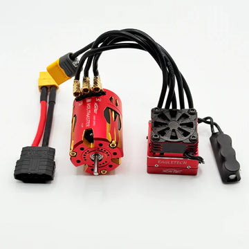 Furitek VoltEagle 1/10 Drift Combo – RED Edition (Plug & Play Brushless Sensored System for Traxxas 4-Tec Drift)