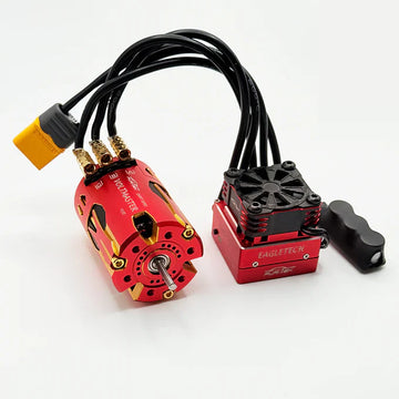Furitek VoltEagle 1/10 Drift Combo – RED Edition (Plug & Play Brushless Sensored System for Traxxas 4-Tec Drift)