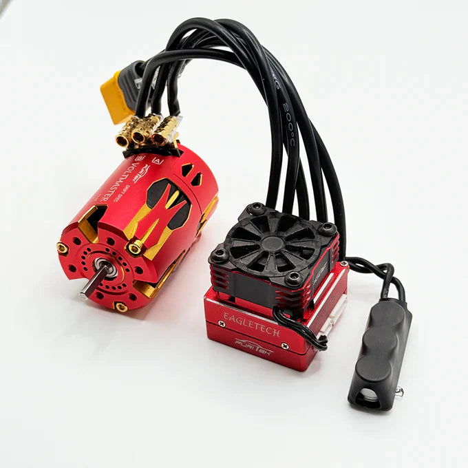 Furitek VoltEagle 1/10 Drift Combo – RED Edition (Plug & Play Brushless Sensored System for Traxxas 4-Tec Drift)