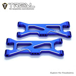 TREAL Aluminum 7075 CNC Machined Rear Lower Arms Set Suspension A-Arm Upgrades for Arrma 1/18 GRANITE GROM - BLUE