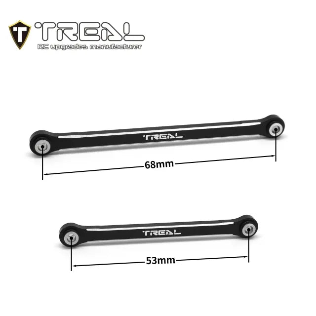 TREAL TRX-4M Lower Links Set (4pcs) Aluminum 7075 Lower Chassis 4-Links Upgrades 1/18 Scale - HeliDirect