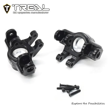 TREAL Aluminum 7075 Front Hubs Set Steering Blocks CNC Machined Upgrades for Arrma 1/18 GRANITE GROM - BLACK