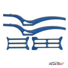 FURITEK SCYTHE Aluminum Rail Frame For SCX24 JEEP GLADIATOR - BLUE - HeliDirect