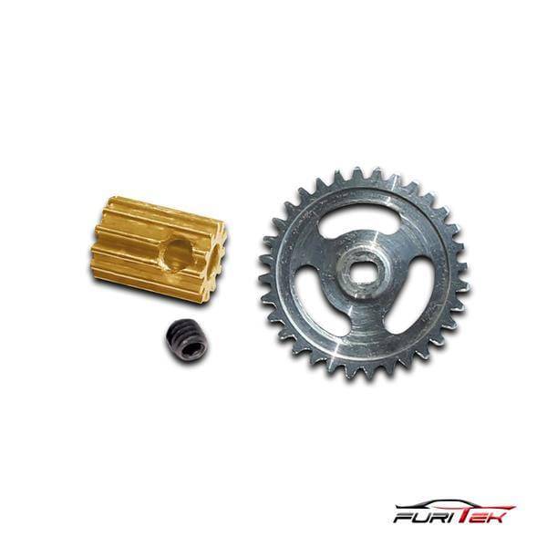 Furitek Brushless conversion for scx24 - 0.5M Spur Gear, 12T Pinion Gear and Motor Mount - HeliDirect