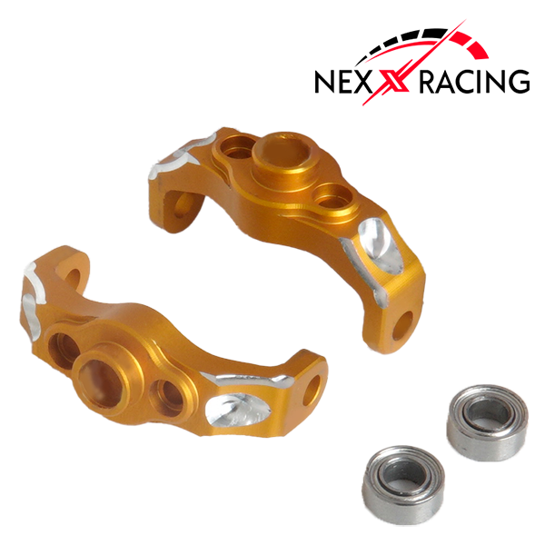 Nexx Racing CNC Alu C Hub Carriers for TRX-4M ( Included Bearing )-Gold - HeliDirect