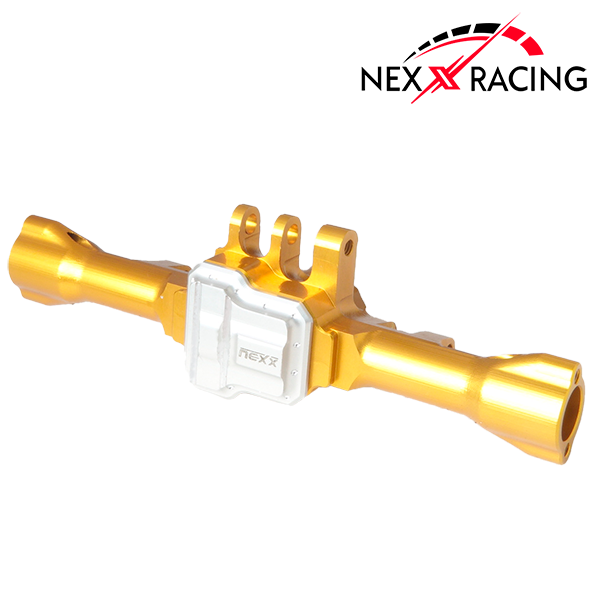 Nexx Racing CNC Alu Rear Axle Housing For TRX4M ( Included Bearing )-Gold - HeliDirect