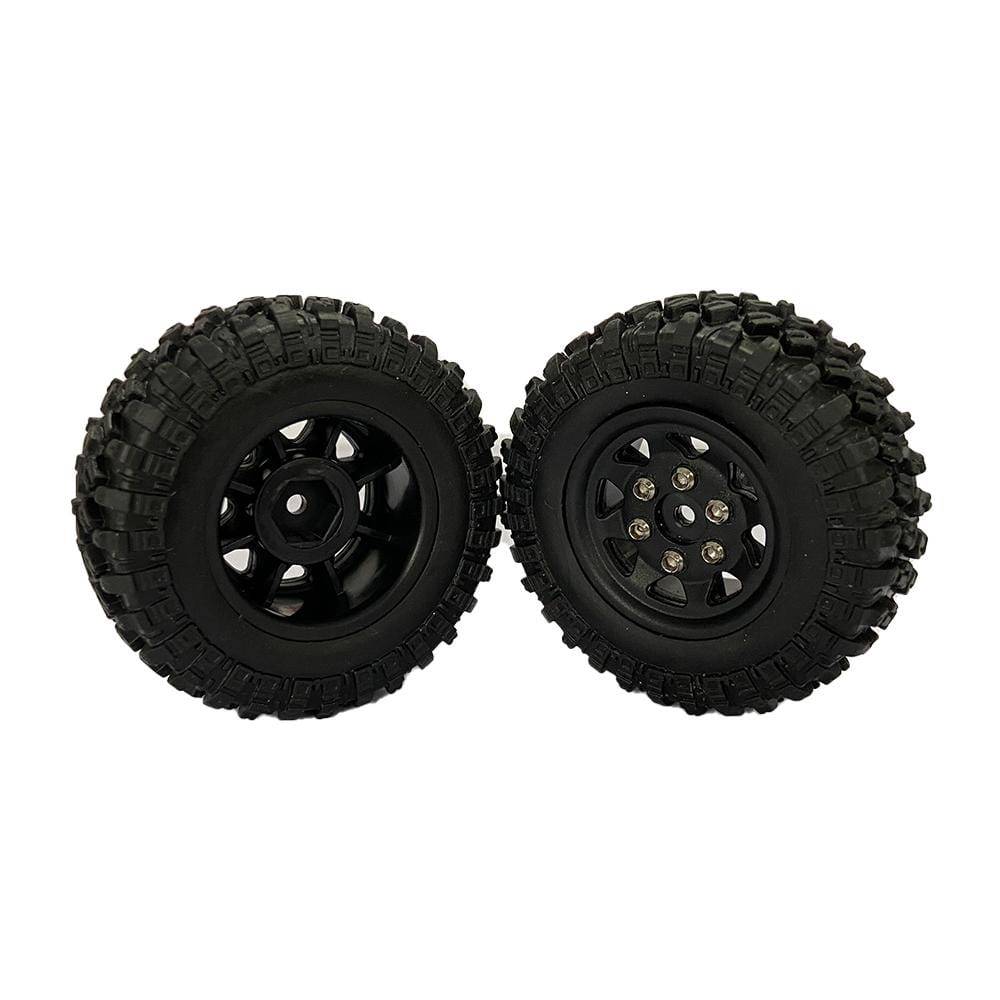 Hobby Detail Axial SCX24 1.0'' Quality Mini Plastic Wheel&Tire Set 4pcs/set Dia 49mm, Width 18mm - HeliDirect
