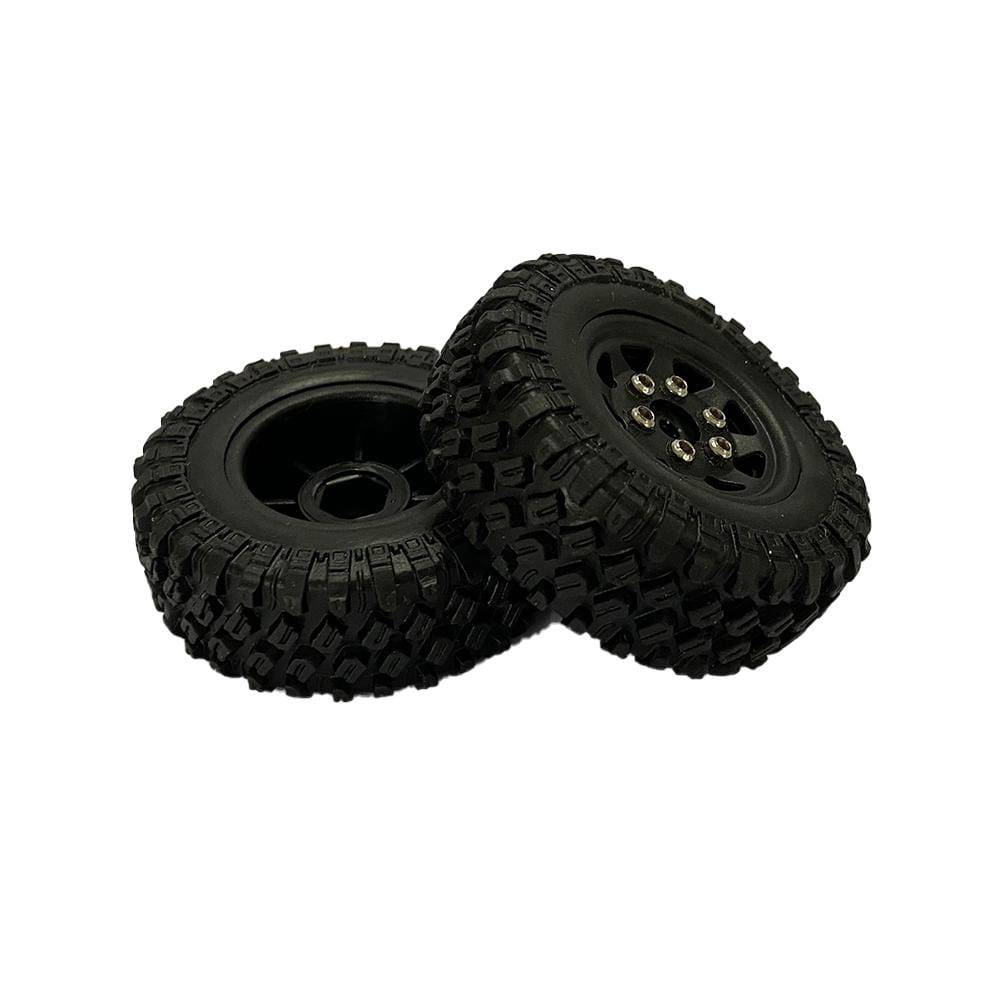 Hobby Detail Axial SCX24 1.0'' Quality Mini Plastic Wheel&Tire Set 4pcs/set Dia 49mm, Width 18mm - HeliDirect