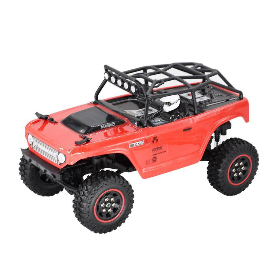 Hobby Details Axial SCX24 1.0'' Quality Mini Plastic Wheel&Tire Set 4pcs/set Dia 49mm, Width 18mm Red - HeliDirect
