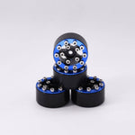 Hobby Details Axial SCX24 CNC Aluminum Screws-Style Beadlock Wheels 4pcs/set Dia 28mm, Height 14.5mm A:Blue - HeliDirect