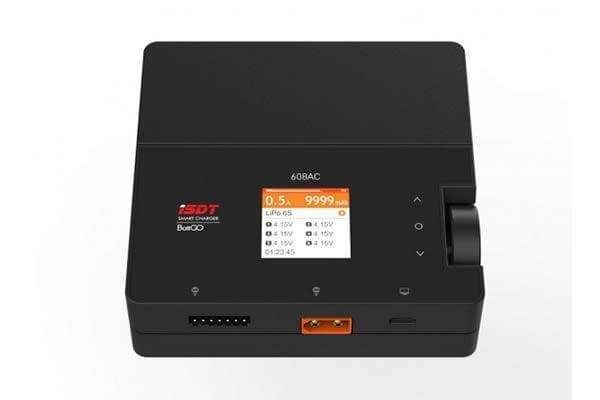 ISDT 608AC AC 60W DC 200W 8A Smart Battery Charger w/ Detachable Power Supply - HeliDirect