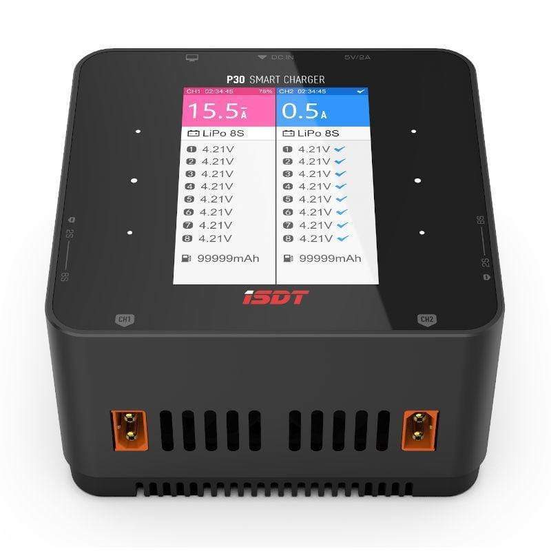 ISDT P30 1000WX2 30AX2 Dual Port 8S Battery Charger Discharger High Power Snychronous Bluetooth BattGo - HeliDirect